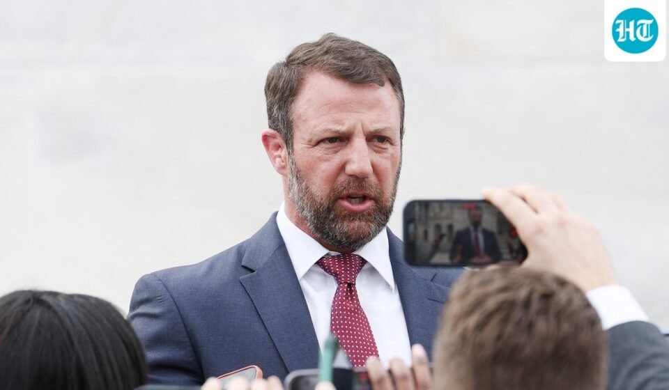 DHS Secretary Markwayne Mullin faces backlash after comments on deportation. (Getty Images via AFP)