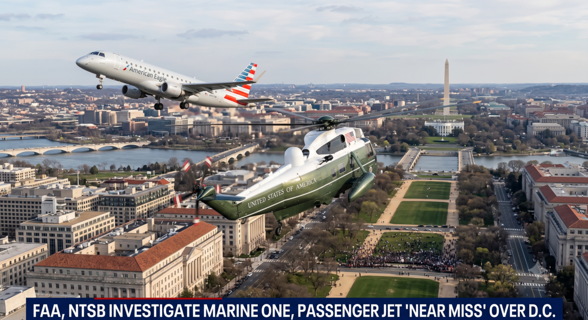 Trump Marine One flight incident