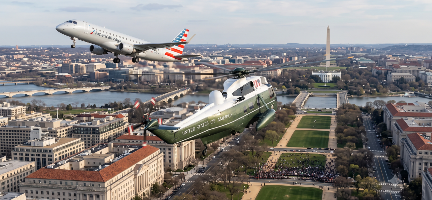 Trump Marine One flight incident