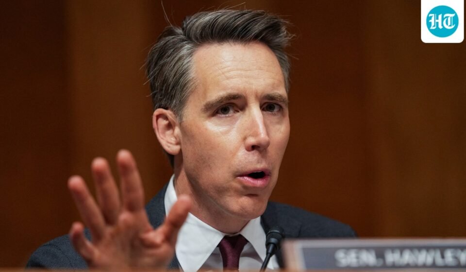 U.S. Senator Josh Hawley, who is married and has three kids, was accused of kissing a man. (REUTERS)