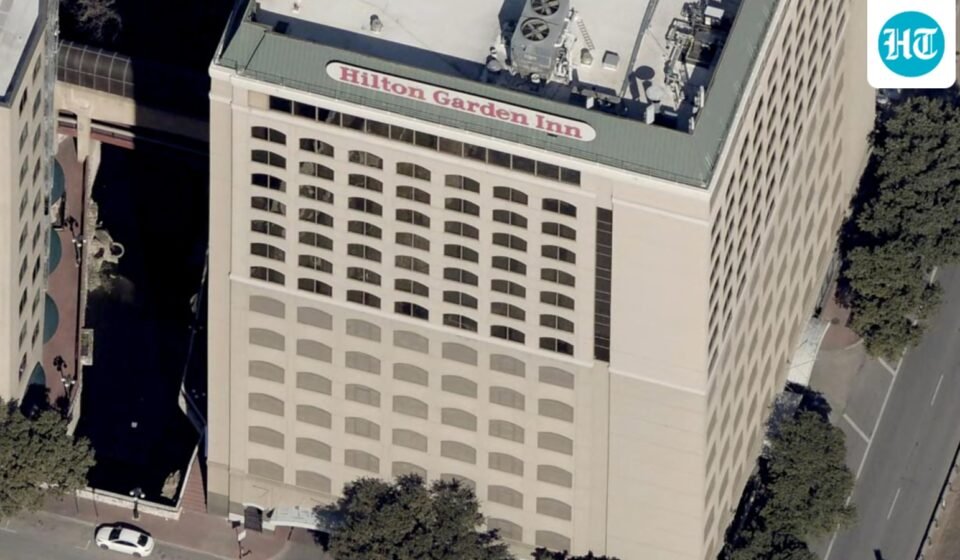 The Hilton Garden Inn Austin Downtown in Austin, Texas, in 2022.