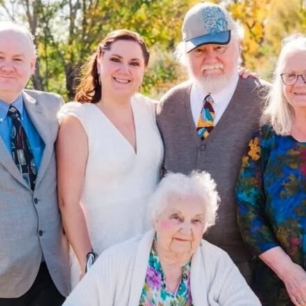 Alan Smith (far left) is pictured with Megan Ghekiere, Dana Smith (Father), Barbara (Mother) Smith, and Evelyn Smith (grandmother). (X | @SeeRacists)