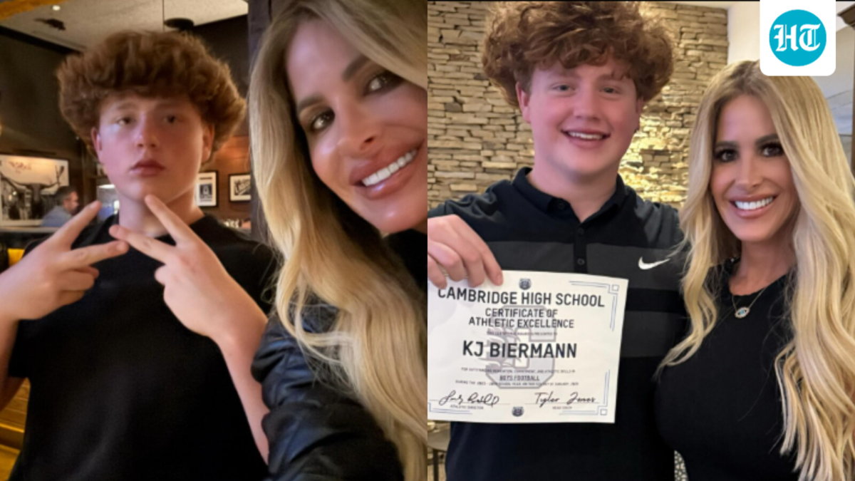 Kim Zolciak with her son, KJ. (kimzolciakbiermann/ Instagram)