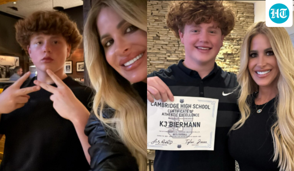 Kim Zolciak with her son, KJ. (kimzolciakbiermann/ Instagram)