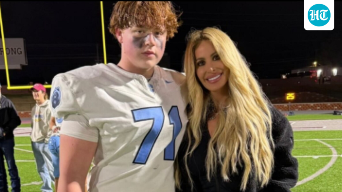 Kim Zolciak with her son, KJ Biermann. (Kim Zolciak/ Instagram)
