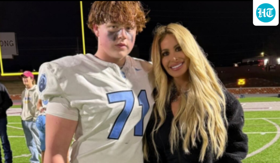 Kim Zolciak with her son, KJ Biermann. (Kim Zolciak/ Instagram)