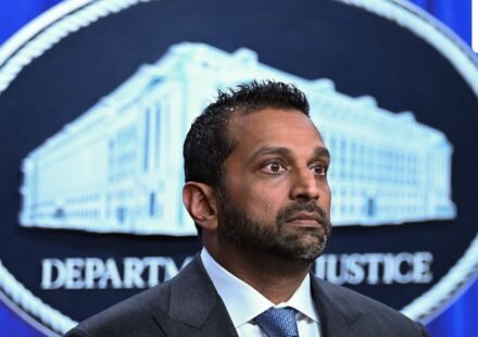 FBI Director Kash Patel looks on during a news conference on July 1. (AFP)
