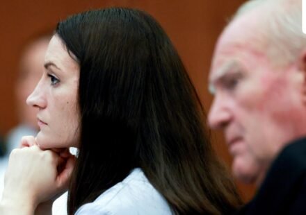 Lindsay Clancy, and her attorney Kevin Reddington , listen to testimony from Rebecca Jollotta, during Clancy's murder trial in Plymouth Mass., on Tuesday Aug. 11, 2026 in Plymouth, Mass.  (Jonathan Wiggs/The Boston Globe via AP, Pool) (Jonathan Wiggs/Pool The Boston G)