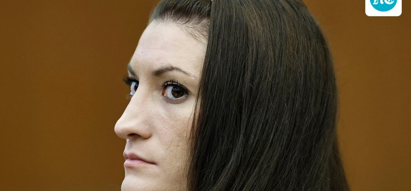 Defendant Lindsay Clancy watches the jury as Judge William Sullivan addresses them at the start of the day in court during the Lindsay Clancy murder trial in Plymouth Superior Court, Plymouth, Mass., on Tuesday, Aug. 25, 2026. (Greg Derr/The Patriot Ledger via AP, Pool) (Greg Derr/Pool The Patriot Ledge)
