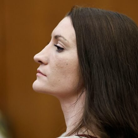 Lindsay Clancy listens to testimony during her murder trial in Plymouth Superior Court, on Wednesday, Aug. 26, 2026 in Plymouth, Mass.  (Greg Derr  /The Patriot Ledger via AP, Pool) (Greg Derr/The Patriot Ledger/Poo)