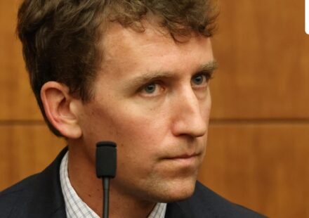 Patrick Clancy, alongside Rachel Danis, shows visible stress in NYC during Lindsay Clancy's murder trial. (AP Photo)