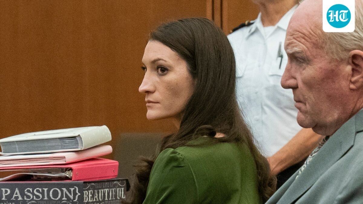 Lindsay Clancy sits in court with her attorney Kevin Redinngton during her murder trial Wednesday, Aug. 19. (Amanda Sabga/Pool The Boston Her)
