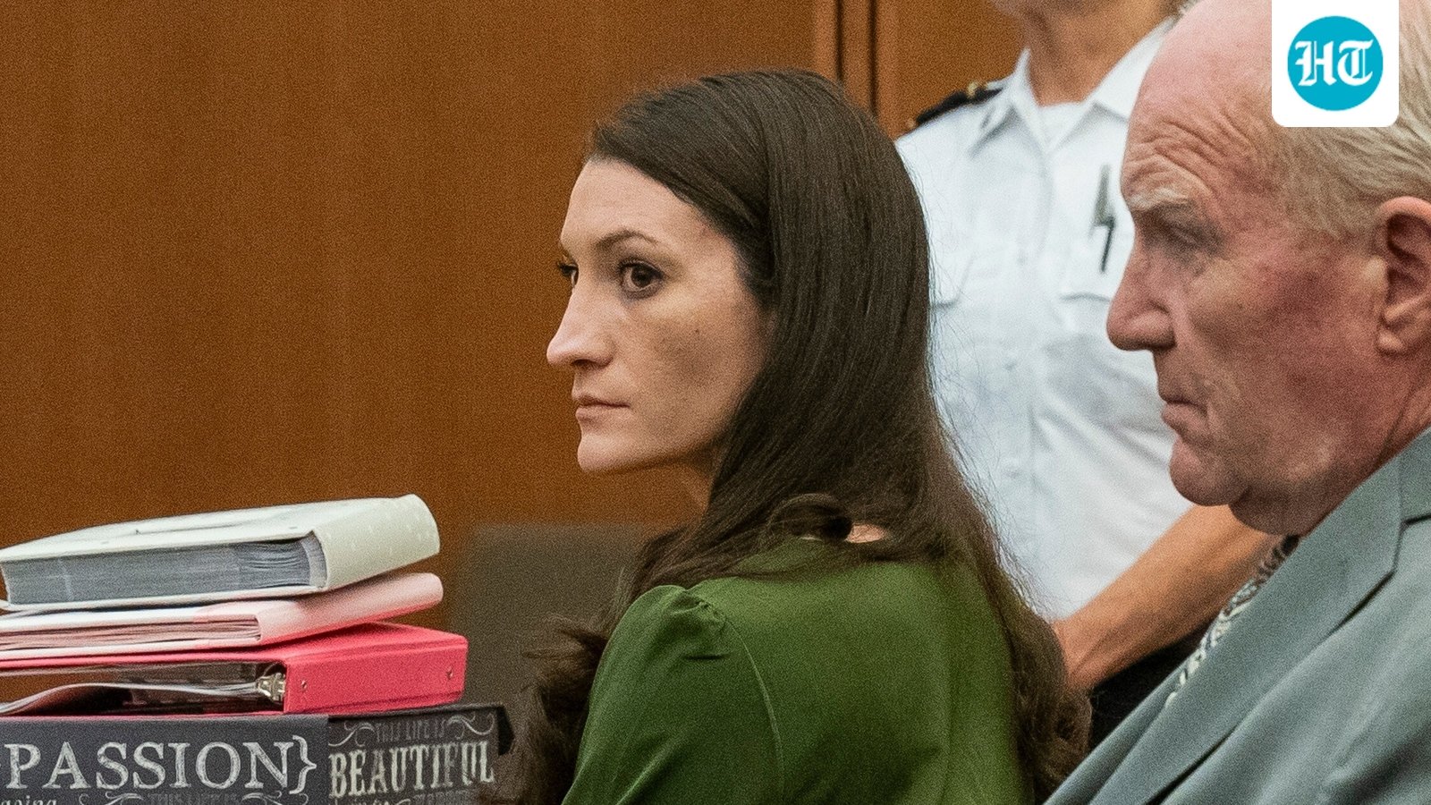 Lindsay Clancy sits in court with her attorney Kevin Redinngton during her murder trial Wednesday, Aug. 19. (Amanda Sabga/Pool The Boston Her)