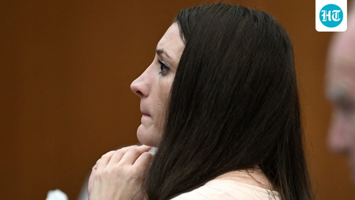 Lindsay Clancy reacts as prosecutors play a video of a family outing during her murder trial at Plymouth Superior Court in Plymouth, Massachusetts, U.S., August 13, 2026. Josh Reynolds/Pool via REUTERS (via REUTERS)