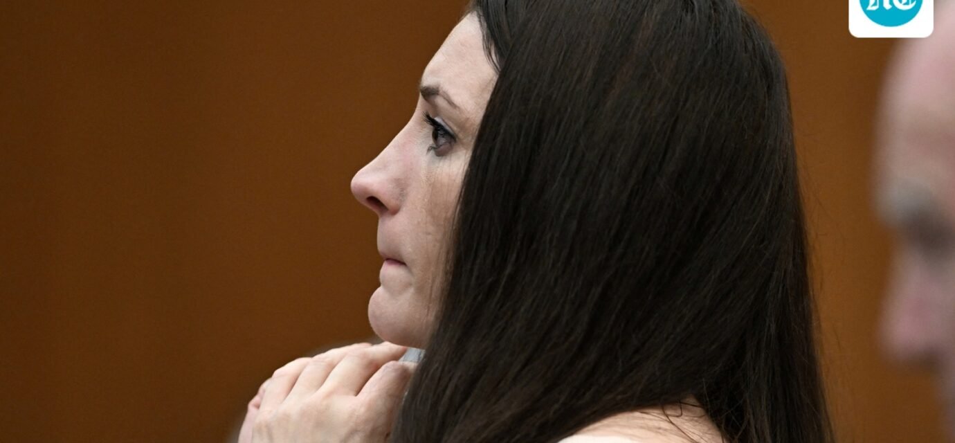 Lindsay Clancy reacts as prosecutors play a video of a family outing during her murder trial at Plymouth Superior Court in Plymouth, Massachusetts, U.S., August 13, 2026. Josh Reynolds/Pool via REUTERS (via REUTERS)