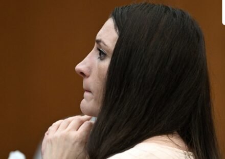 Lindsay Clancy reacts as prosecutors play a video of a family outing during her murder trial at Plymouth Superior Court in Plymouth, Massachusetts, U.S., August 13, 2026. Josh Reynolds/Pool via REUTERS (via REUTERS)