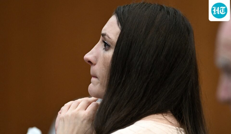 Lindsay Clancy reacts as prosecutors play a video of a family outing during her murder trial at Plymouth Superior Court in Plymouth, Massachusetts, U.S., August 13, 2026. Josh Reynolds/Pool via REUTERS (via REUTERS)