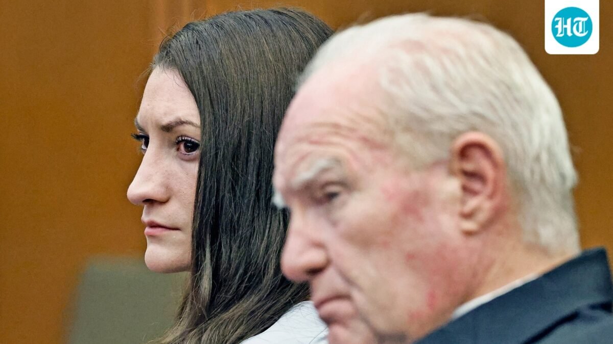 Lindsay Clancy and Kevin Reddington listen to the closing arguments by Jennifer Sprague in the Lindsay Clancy triple murder case in Plymouth Superior Court, in Plymouth, Massachusetts. (REUTERS)