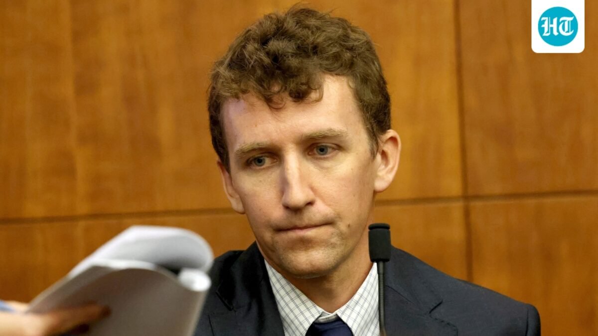 Patrick Clancy, the father of Cora, Dawson and Callan Clancy, looks on from the stand during Lindsay Clancy's murder trial at Plymouth Superior Court, in Plymouth, Massachusetts. (REUTERS)