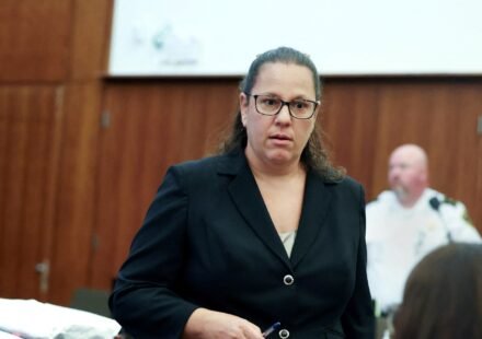 Prosecutor Shanan Buckingham, at the Lindsay Clancy murder Trial in Plymouth, Massachusetts, U.S., August 11, 2026.  She had just finished her Direct examination of Rebecca Jollotta.   Jonathan Wiggs/Pool via REUTERS (via REUTERS)