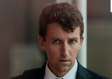 Patrick Clancy looked tense with new wife Rachel Danis during a trial break. (REUTERS)