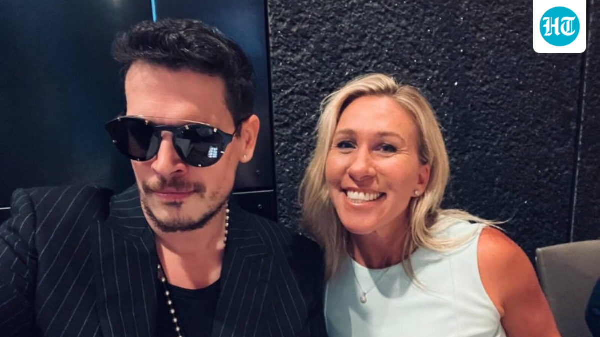 Photo of Milo Yiannopoulos (L) and US Rep. Marjorie Taylor Greene (R) shared by Laura Loomer. (LauraLoomer/ X)