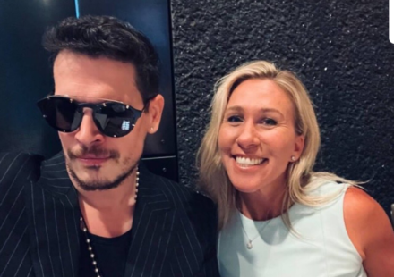 Photo of Milo Yiannopoulos (L) and US Rep. Marjorie Taylor Greene (R) shared by Laura Loomer. (LauraLoomer/ X)