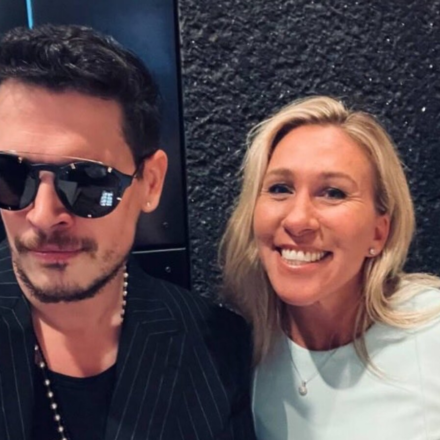 Photo of Milo Yiannopoulos (L) and US Rep. Marjorie Taylor Greene (R) shared by Laura Loomer. (LauraLoomer/ X)