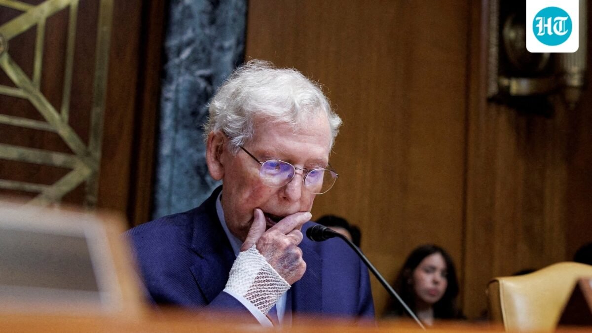 Senator Mitch McConnell speaks during a hearing on Capitol Hill in Washington, DC on May 19, 2026. (REUTERS)