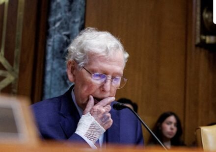 Senator Mitch McConnell speaks during a hearing on Capitol Hill in Washington, DC on May 19, 2026. (REUTERS)