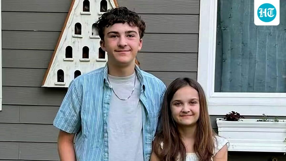 Landon and Charlotte Ghekiere of Billings, Montana, are seen in an undated photo provided by their mother, Erica Schneider. (Erica Schneider via AP) (Erica Schneider via AP)