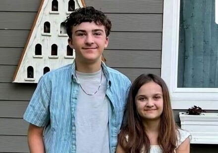 Landon and Charlotte Ghekiere of Billings, Montana, are seen in an undated photo provided by their mother, Erica Schneider. (Erica Schneider via AP) (Erica Schneider via AP)