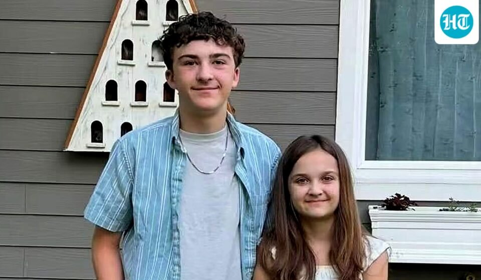 Landon and Charlotte Ghekiere of Billings, Montana, are seen in an undated photo provided by their mother, Erica Schneider. (Erica Schneider via AP) (Erica Schneider via AP)