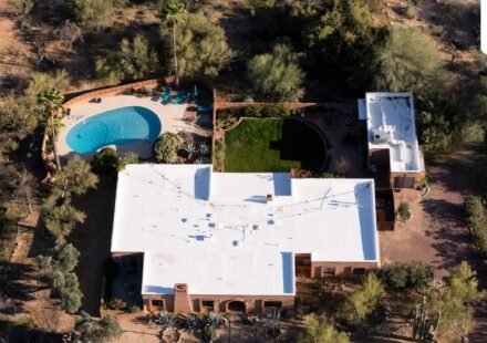 An aerial view of the home of Nancy Guthrie, the missing mother of "Today" show host Savannah Guthrie, in Tucson, Arizona. (AP Photo)