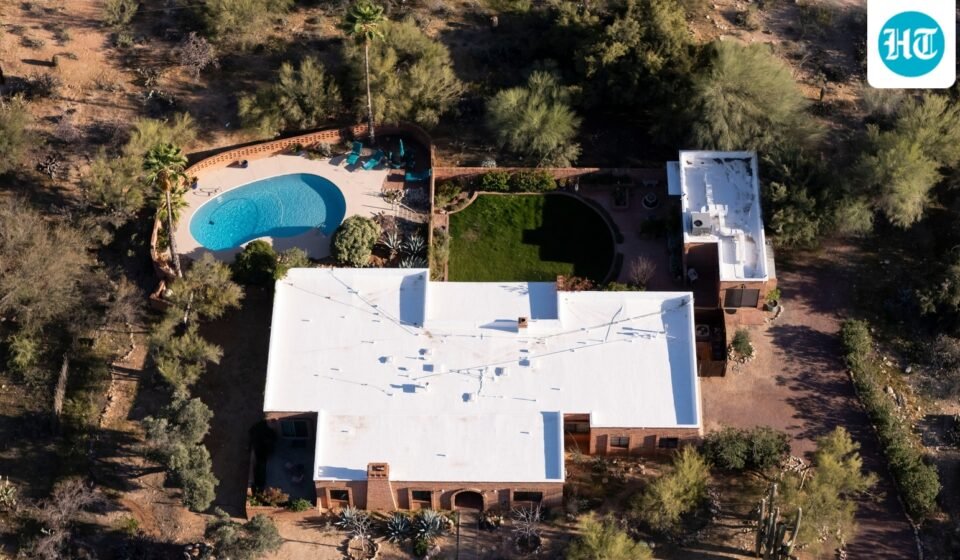 An aerial view of the home of Nancy Guthrie, the missing mother of "Today" show host Savannah Guthrie, in Tucson, Arizona. (AP Photo)