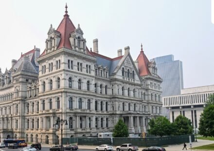 The New York state Capitol is seen from the steps of the State Education Building in Albany. (Representational image) (AP Photo/Hans Pennink)