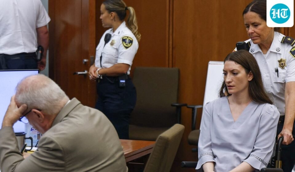 Lindsay Clancy uses a wheelchair during the trial. (Patrick Clancy's testimony, surveillance footage and phone records have provided jurors with a minute-by-minute account of January 24, 2023)