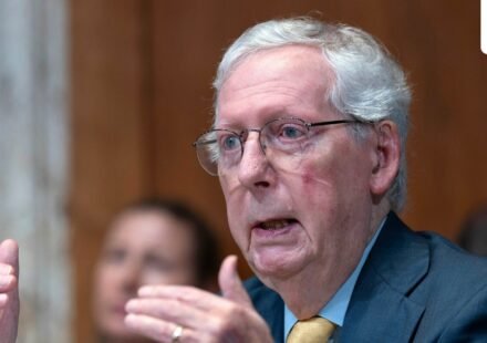 Mitch McConnell remains out of public view as questions grow over his health and return to the Senate. (AP Photo)