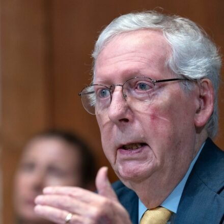 Mitch McConnell remains out of public view as questions grow over his health and return to the Senate. (AP Photo)