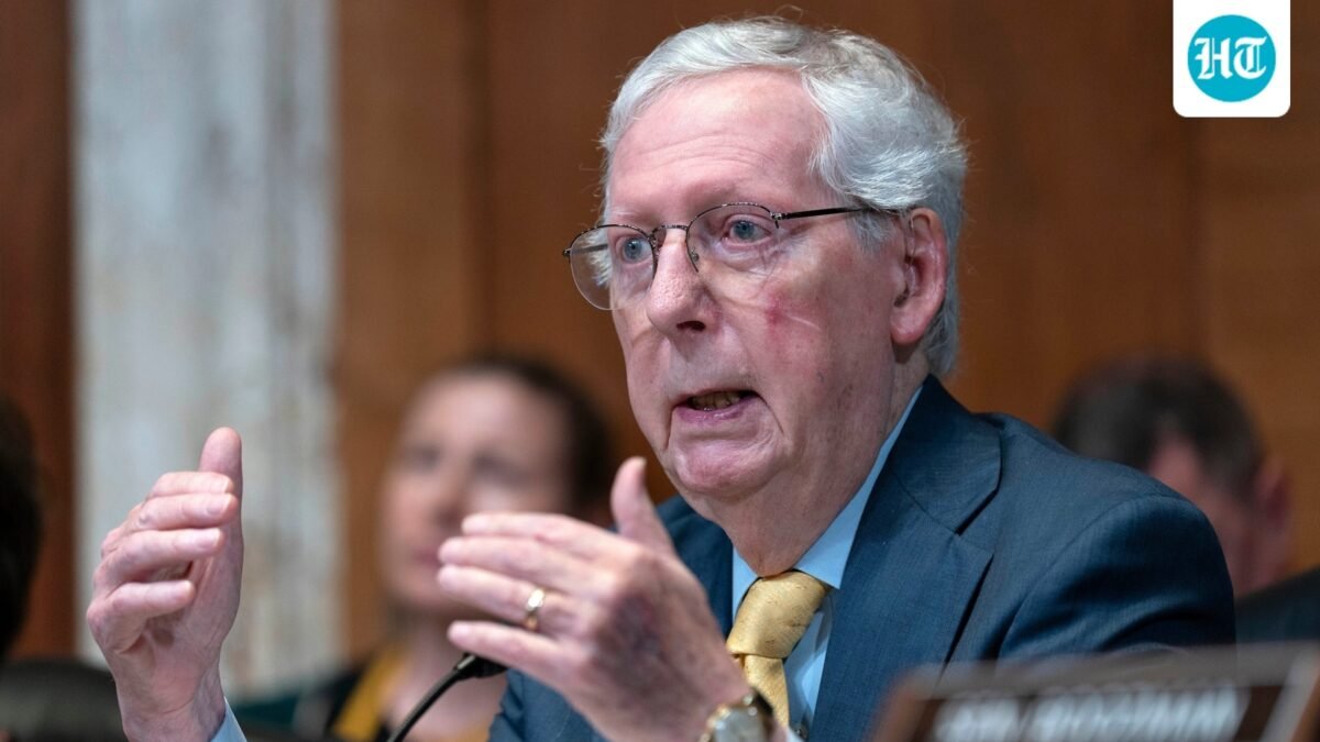 Mitch McConnell speaks during a Senate Committee on Appropriations subcommittee hearing on Capitol Hill in Washington, May 20. (AP Photo/Jose Luis Magana)
