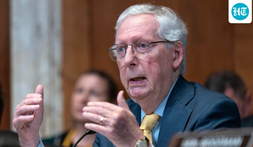 Mitch McConnell speaks during a Senate Committee on Appropriations subcommittee hearing on Capitol Hill in Washington, May 20. (AP Photo/Jose Luis Magana)
