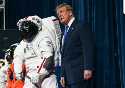 A January 2025 social media post from the parody account "Jack Kimble" has gone viral after President Donald Trump signed an executive order renaming Lake Ontario as “Lake America.”  ( (Photo by Kent NISHIMURA / AFP))