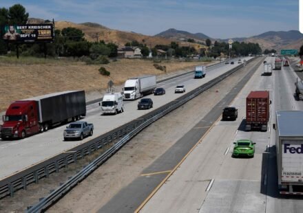 Image of Interstate 5 on June 03, 2026 in Castaic, California.    Justin Sullivan/Getty Images/AFP (Photo by JUSTIN SULLIVAN / GETTY IMAGES NORTH AMERICA / Getty Images via AFP) (Getty Images via AFP)