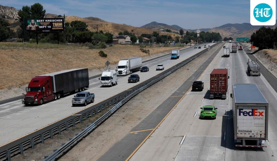 Image of Interstate 5 on June 03, 2026 in Castaic, California.    Justin Sullivan/Getty Images/AFP (Photo by JUSTIN SULLIVAN / GETTY IMAGES NORTH AMERICA / Getty Images via AFP) (Getty Images via AFP)