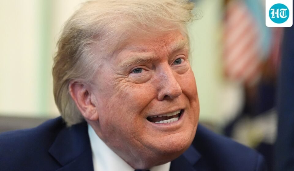 President Donald Trump speaks in the Oval Office of the White House, Aug 6, 2026. (AP Photo/Alex Brandon)