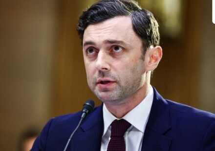 Senator Jon Ossoff criticized President Trump for focusing on personal travel with aide Natalie Harp instead of addressing vital issues like the conflict in Iran. (Getty Images via AFP)