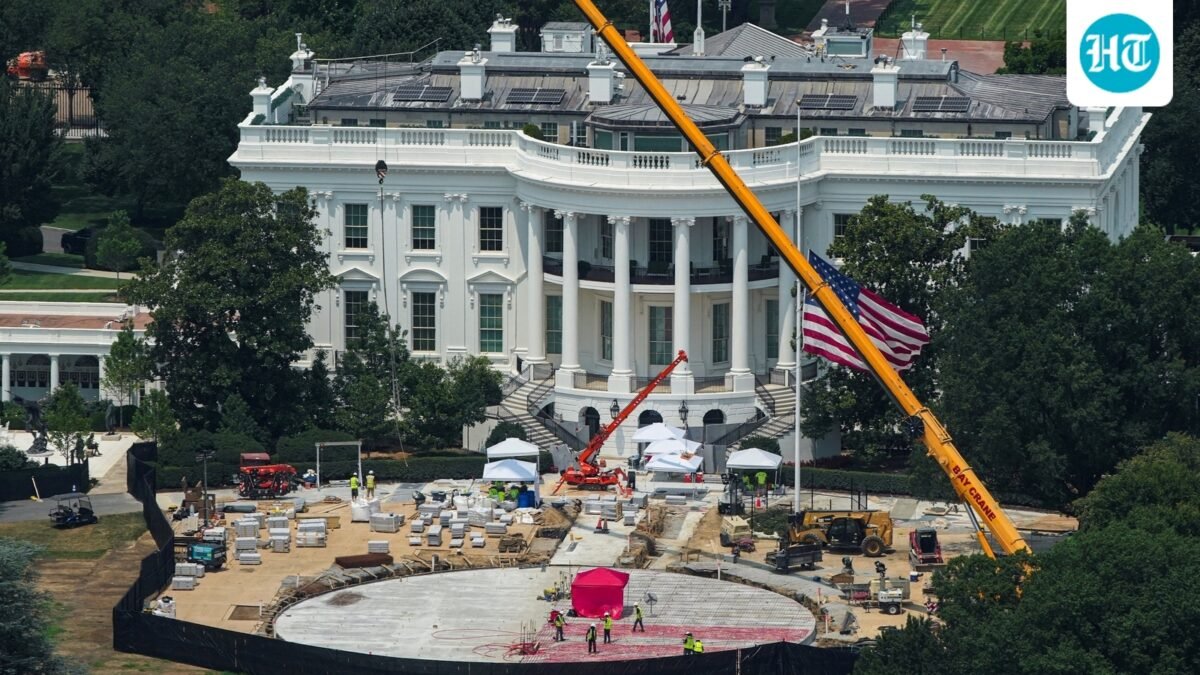 The White House and the Ballroom construction as seen from a window at the Washington Monument, in Washington, DC, July 15, 2026. (REUTERS)