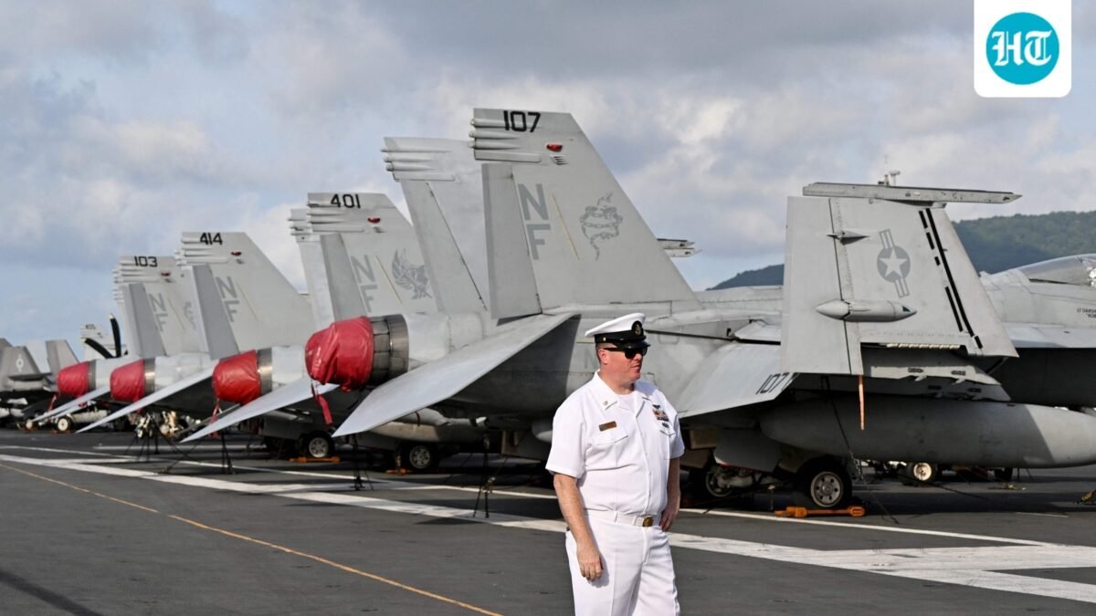 Unverified USS George Washington photos raise questions about ship conditions, while its long overhaul highlights wider US Navy maintenance pressures.. (Photo by Nhac NGUYEN / AFP) (AFP)