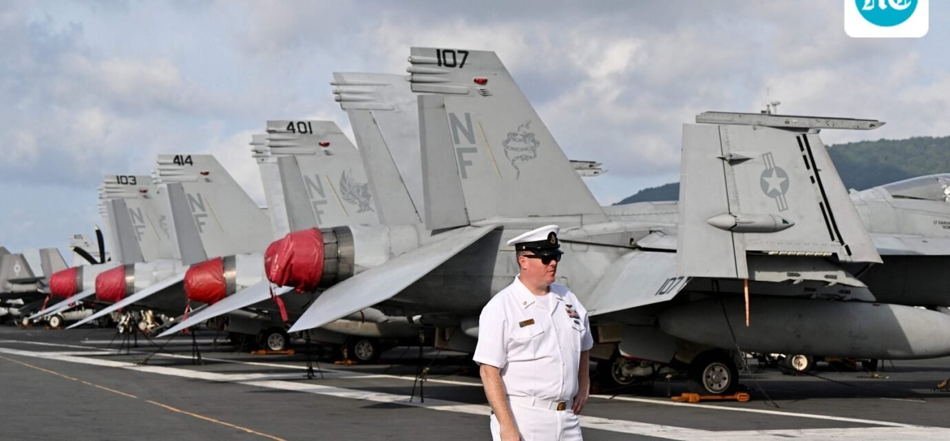 Unverified USS George Washington photos raise questions about ship conditions, while its long overhaul highlights wider US Navy maintenance pressures.. (Photo by Nhac NGUYEN / AFP) (AFP)