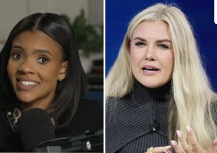 Candace Owens reacts to Tyler Bowyer's post comparing Erika Kirk and Lindsay Clancy (@candaceoshow, Getty Images via AFP)